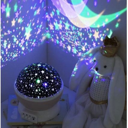 Atmosphera - LED Dětský projektor 3xAA růžová