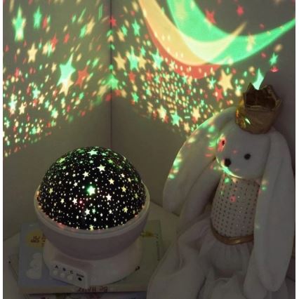 Atmosphera - LED Dětský projektor 3xAA růžová