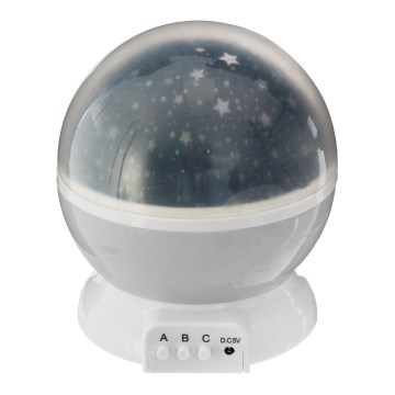 Atmosphera - LED Dětský projektor 3xAA šedá