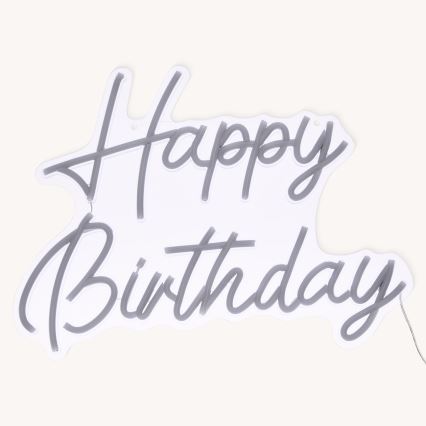 Atmosphera - LED Neonová nástěnná dekorace HAPPY BIRTHDAY LED/5V