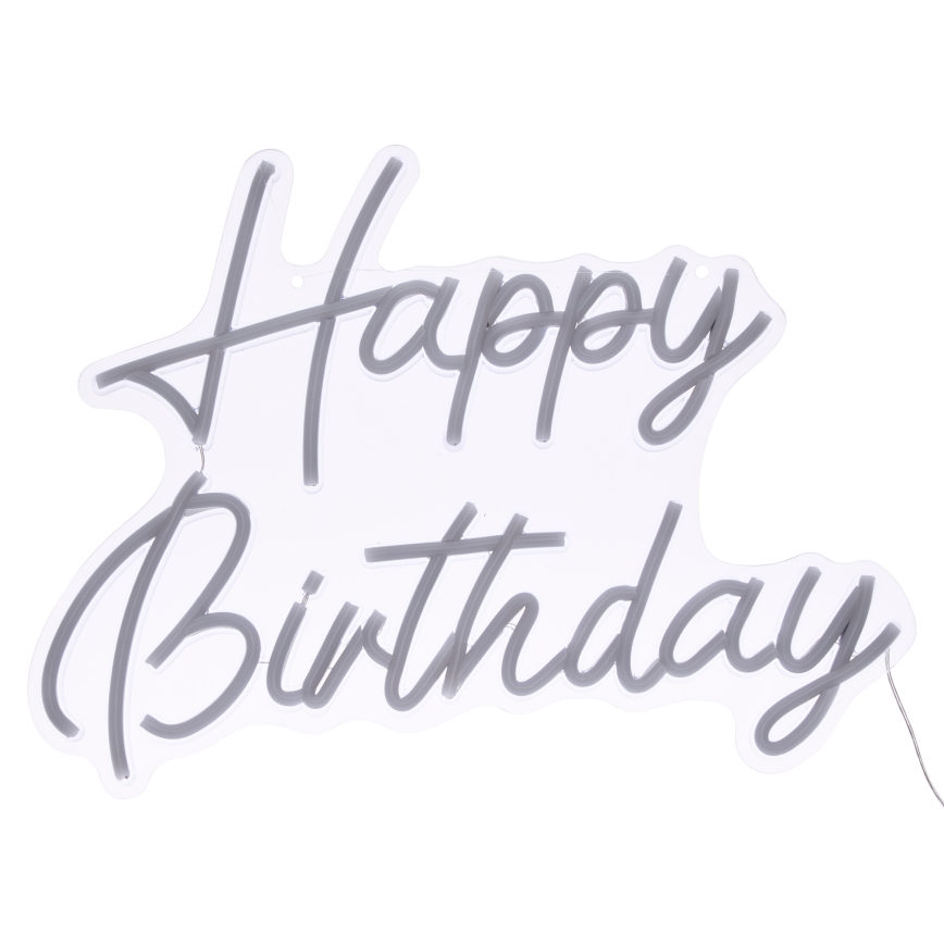 Atmosphera - LED Neonová nástěnná dekorace HAPPY BIRTHDAY LED/5V