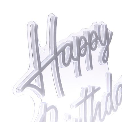 Atmosphera - LED Neonová nástěnná dekorace HAPPY BIRTHDAY LED/5V