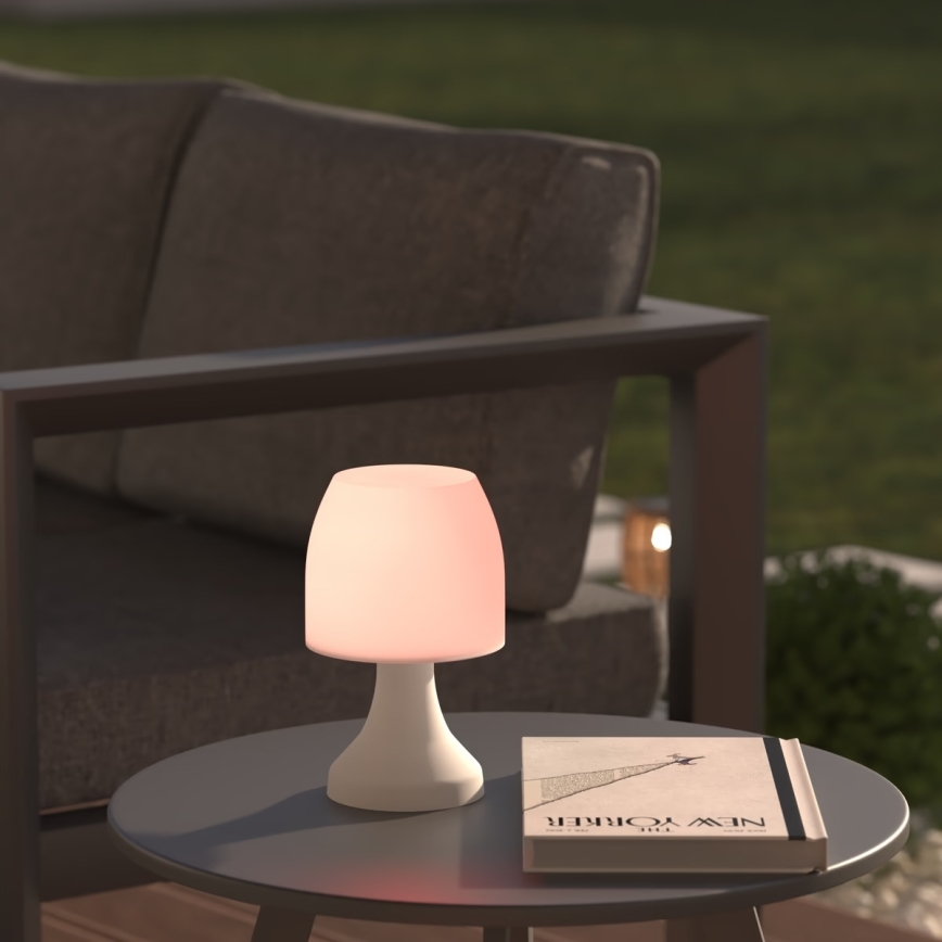Atmosphera - LED RGB Venkovní stolní lampa DOKK LED/3xAAA 19,5 cm IP44