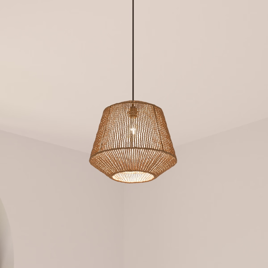 Atmosphera - Lustr na lanku JILY 1xE27/40W/230V juta béžová
