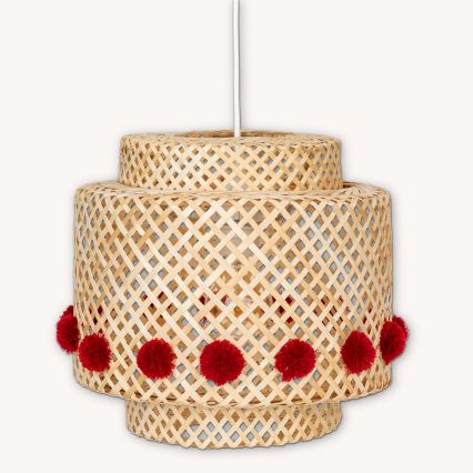 Atmosphera - Lustr na lanku LIBY 1xE27/25W/230V bambus