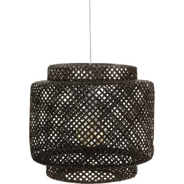 Atmosphera - Lustr na lanku LIBY 1xE27/40W/230V bambus/černá