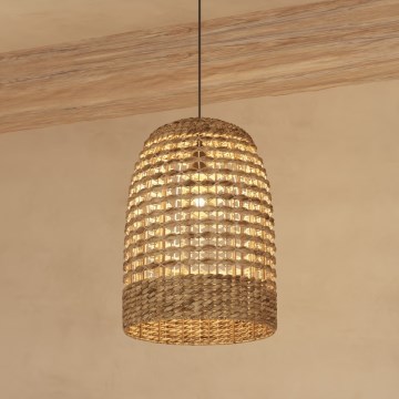 Atmosphera - Lustr na lanku SAND 1xE27/40W/230V ratan/vodní hyacint