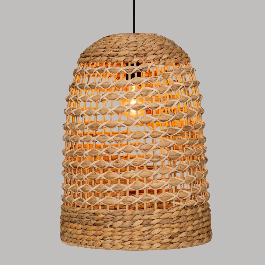 Atmosphera - Lustr na lanku SAND 1xE27/40W/230V ratan/vodní hyacint