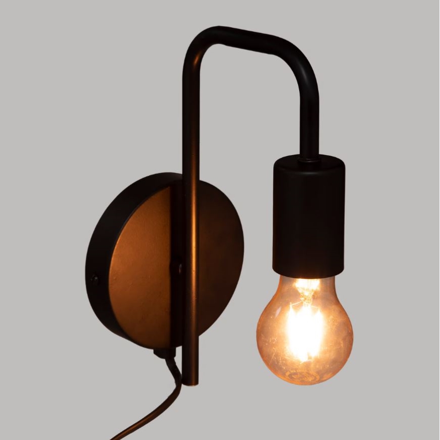 Atmosphera - Nástěnná lampa KELI 1xE27/40W/230V černá