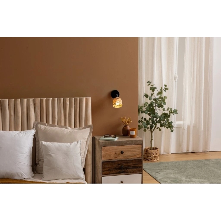 Atmosphera - Nástěnné bodové svítidlo LIO 1xE27/25W/230V bambus