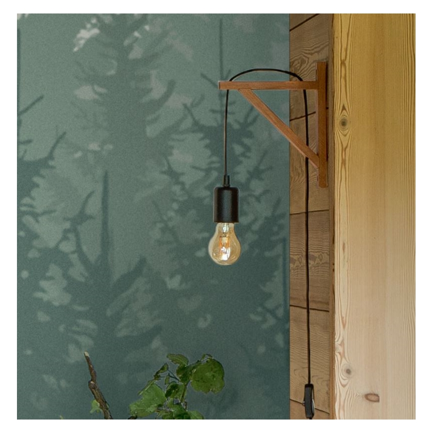 Atmosphera - Nástěnné svítidlo WILD 1xE27/25W/230V borovice