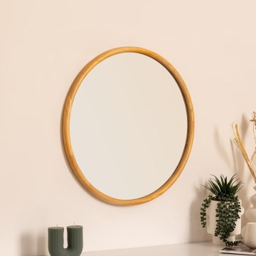 Atmosphera - Nástěnné zrcadlo KIM pr. 55 cm kaučukovník