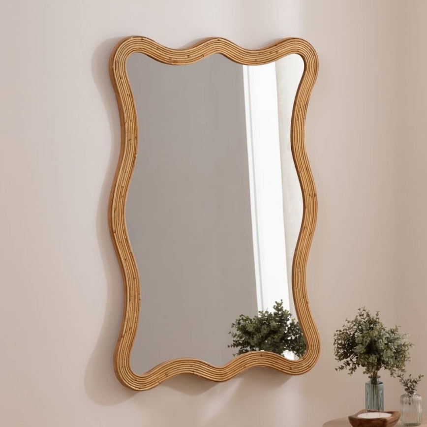 Atmosphera - Nástěnné zrcadlo MAGGIE 100x70 cm ratan