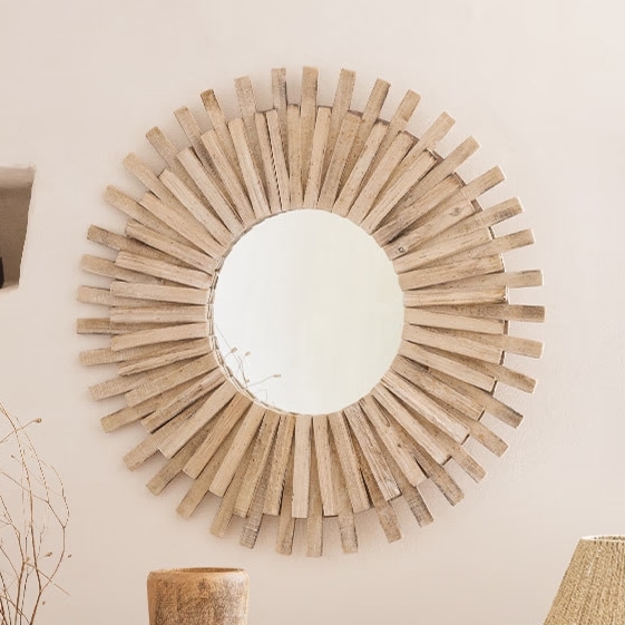 Atmosphera - Nástěnné zrcadlo MANON pr. 88 cm jedle