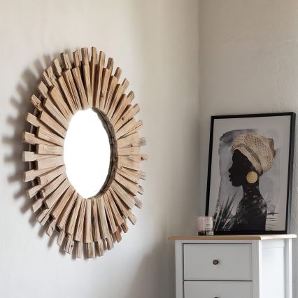 Atmosphera - Nástěnné zrcadlo MANON pr. 88 cm jedle