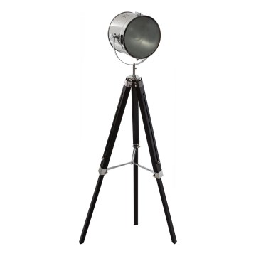 Atmosphera - Stojací lampa EBOR 1xE27/25W/230V borovice/lesklý chrom