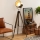 Atmosphera - Stojací lampa EBOR 1xE27/25W/230V borovice/mosaz