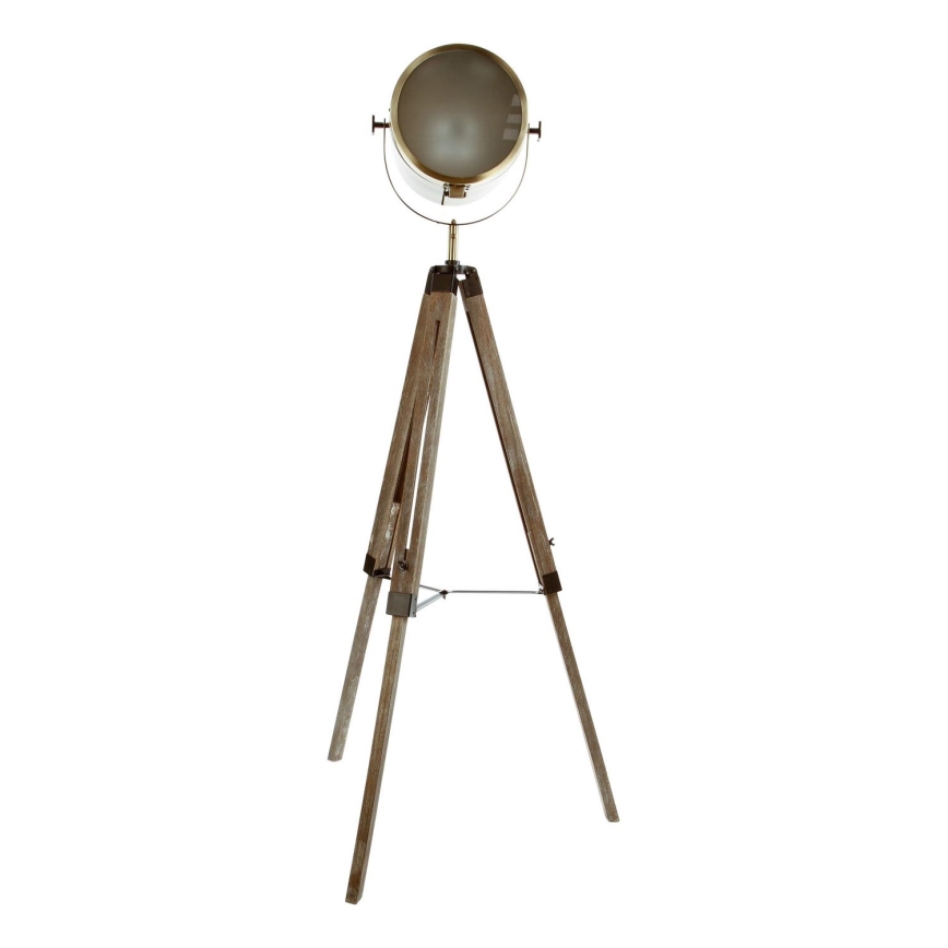 Atmosphera - Stojací lampa EBOR 1xE27/25W/230V borovice/mosaz
