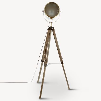 Atmosphera - Stojací lampa EBOR 1xE27/25W/230V borovice/mosaz
