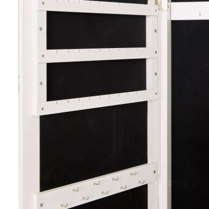 Atmosphera - Stojací zrcadlo se šperkovnicí LEXY 158x38 cm bílá