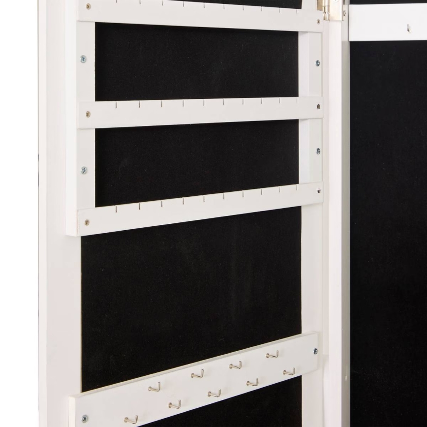 Atmosphera - Stojací zrcadlo se šperkovnicí LEXY 158x38 cm bílá