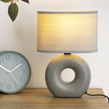Atmosphera - Stolní lampa BARU 1xE14/40W/230V šedá