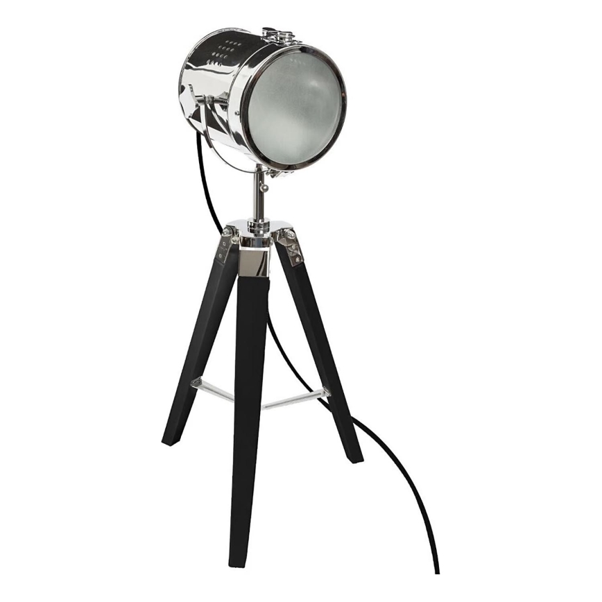 Atmosphera - Stolní lampa EBOR 1xE14/25W/230V borovice/lesklý chrom