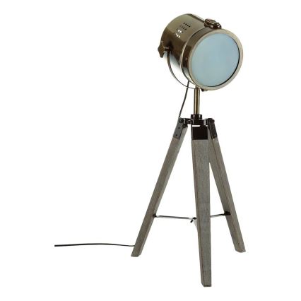 Atmosphera - Stolní lampa EBOR 1xE14/25W/230V borovice/mosaz