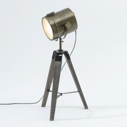 Atmosphera - Stolní lampa EBOR 1xE14/25W/230V borovice/mosaz