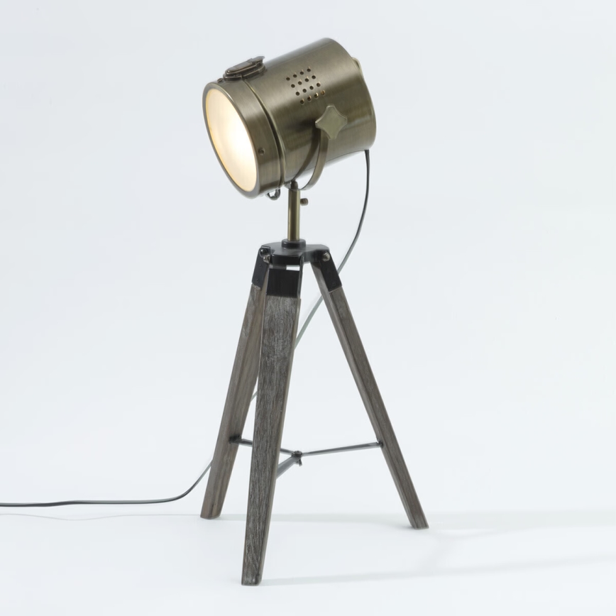 Atmosphera - Stolní lampa EBOR 1xE14/25W/230V borovice/mosaz