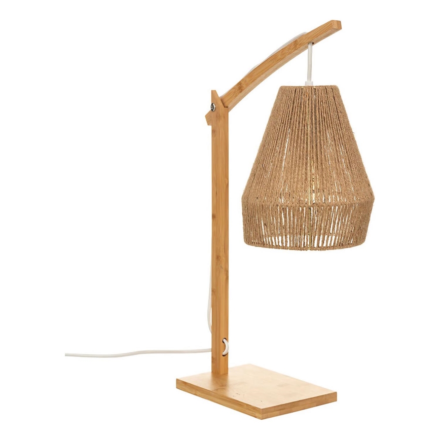 Atmosphera - Stolní lampa KARLA 1xE27/40W/230V bambus/konopí