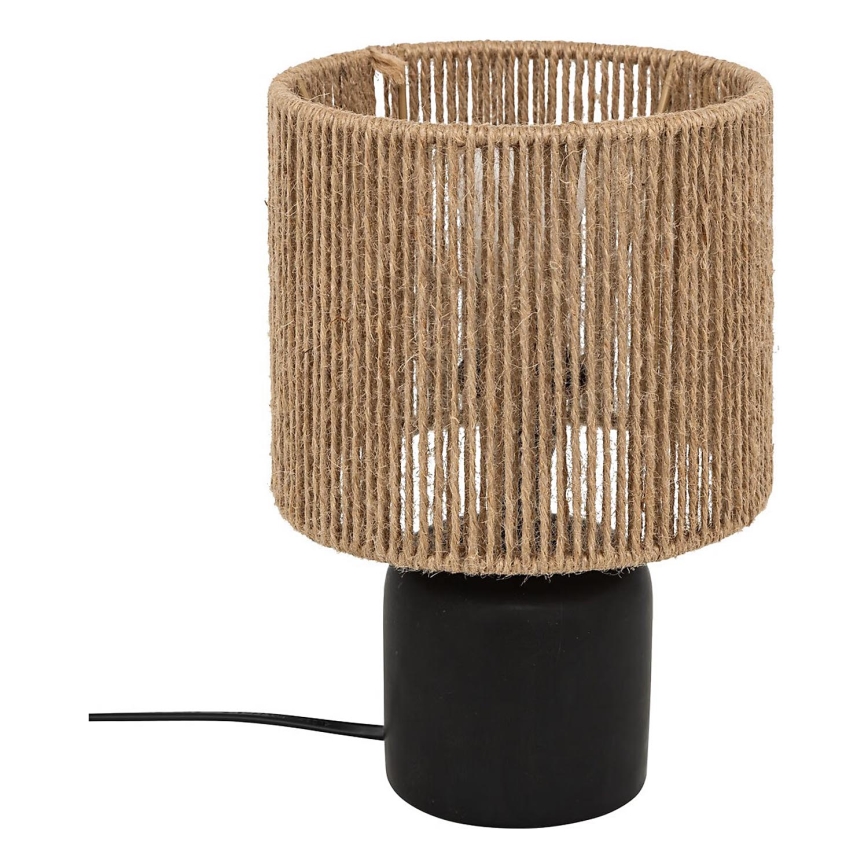 Atmosphera - Stolní lampa KOBY 1xE14/40W/230V konopí/černá