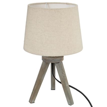Atmosphera - Stolní lampa MINI 1xE14/25W/230V borovice/béžová