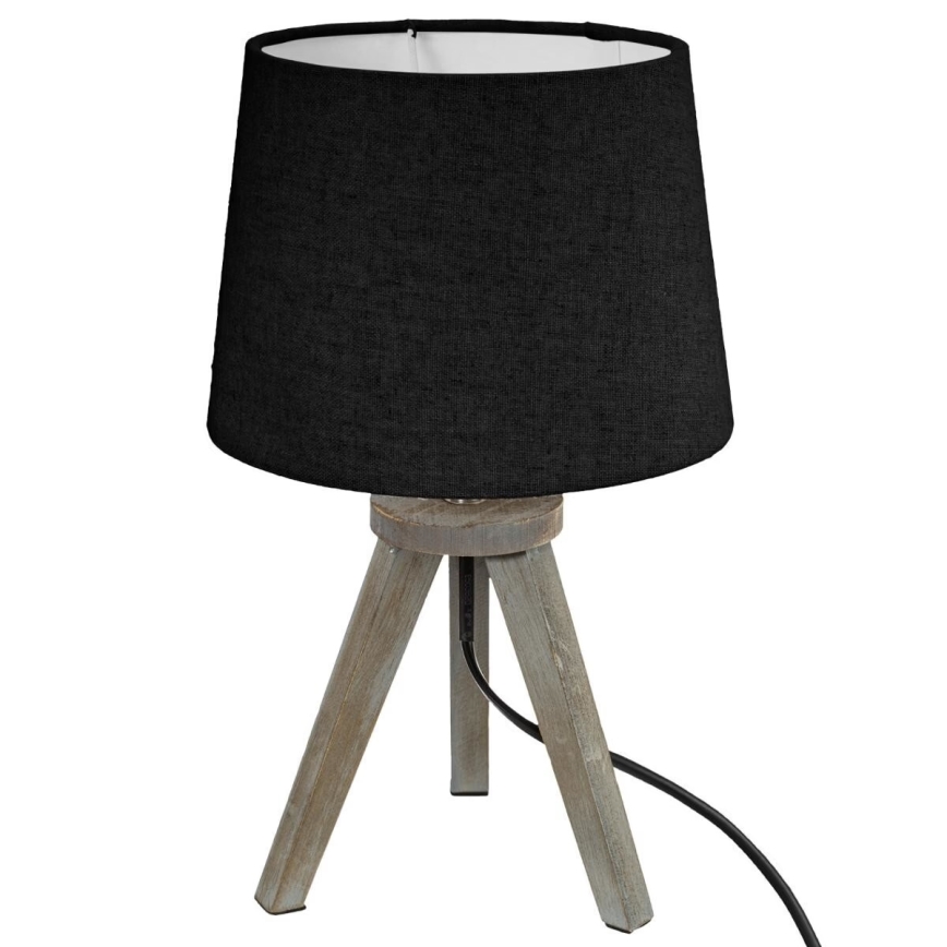 Atmosphera - Stolní lampa MINI 1xE14/25W/230V borovice/černá