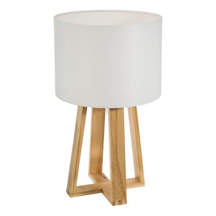 Atmosphera - Stolní lampa MOLU 1xE27/25W/230V borovice/bílá