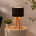 Atmosphera - Stolní lampa MOLU 1xE27/25W/230V borovice/černá