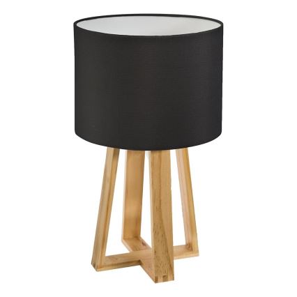 Atmosphera - Stolní lampa MOLU 1xE27/25W/230V borovice/černá