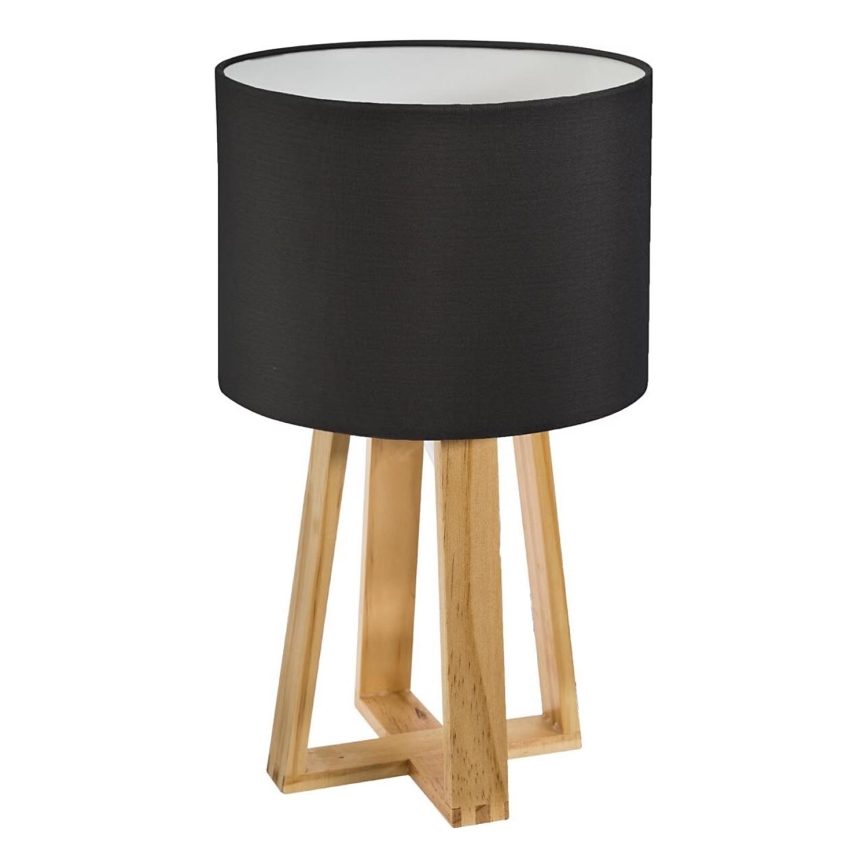 Atmosphera - Stolní lampa MOLU 1xE27/25W/230V borovice/černá