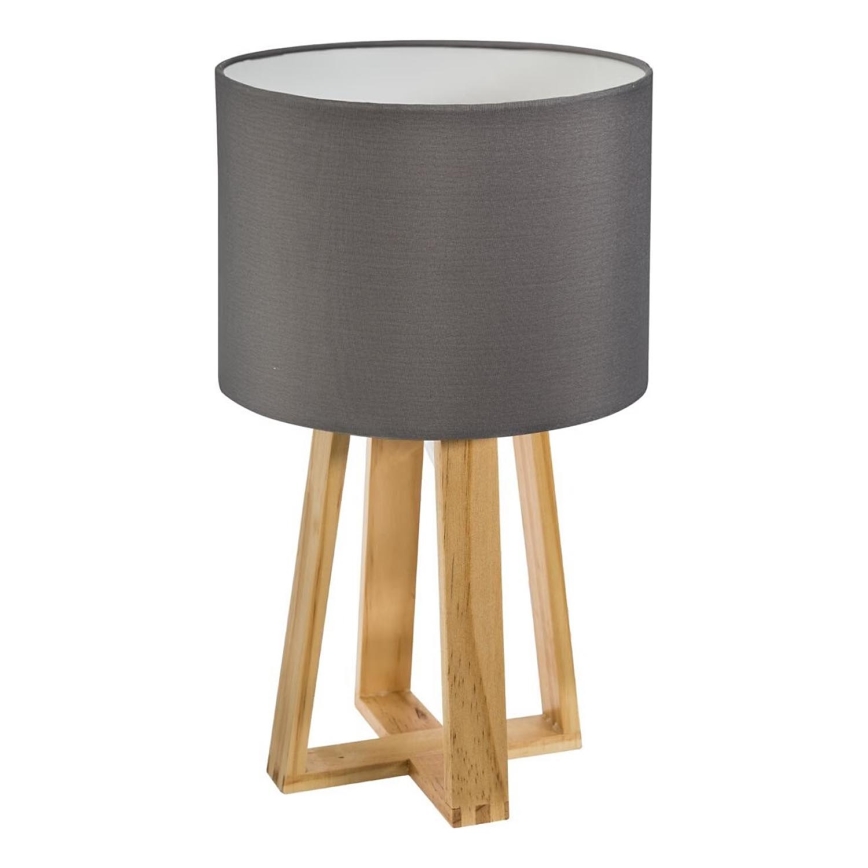 Atmosphera - Stolní lampa MOLU 1xE27/25W/230V borovice/šedá
