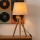 Atmosphera - Stolní lampa RUNO 1xE27/25W/230V bambus/krémová
