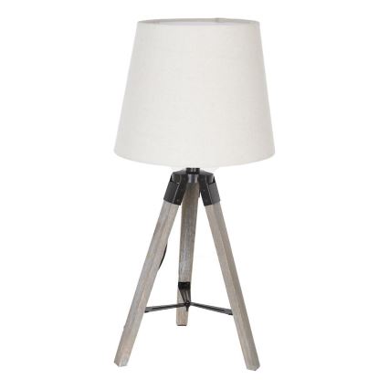 Atmosphera - Stolní lampa RUNO 1xE27/25W/230V dřevo/bílá