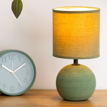 Atmosphera - Stolní lampa TIMÉO 1xE14/60W/230V khaki