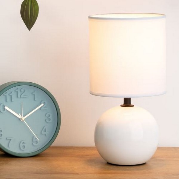 Atmosphera - Stolní lampa TIMÉO 1xE14/60W/230V lesklá bílá