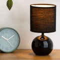 Atmosphera - Stolní lampa TIMÉO 1xE14/60W/230V lesklá černá