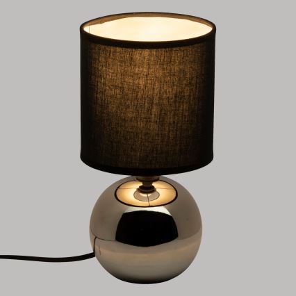 Atmosphera - Stolní lampa TIMÉO 1xE14/60W/230V lesklý chrom/černá