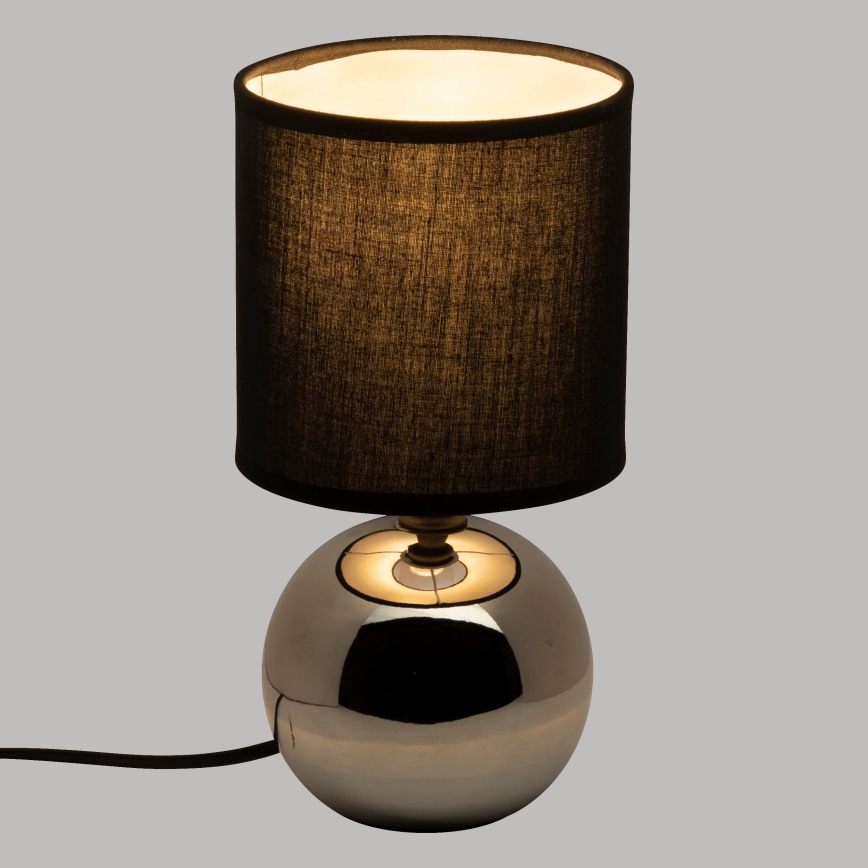 Atmosphera - Stolní lampa TIMÉO 1xE14/60W/230V lesklý chrom/černá