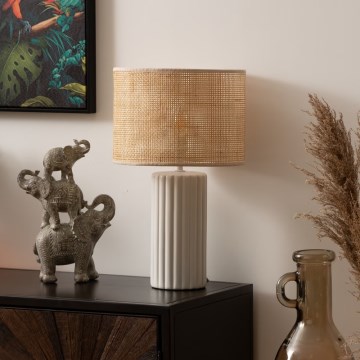 Atmosphera - Stolní lampa TYLIA 1xE14/60W/230V ratan