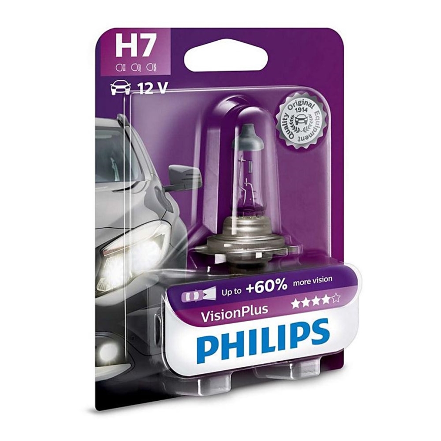 Autožárovka Philips VISIONPLUS 12972VPB1  H7 PX26d/55W/12V