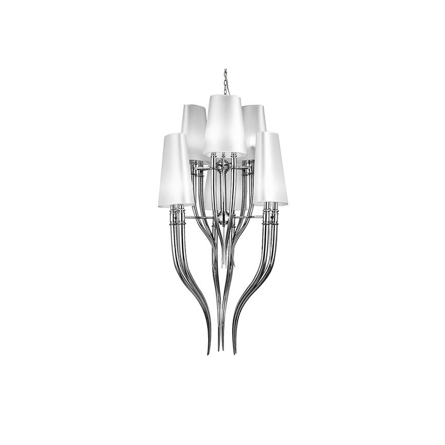 Azzardo AZ0173 - Lustr na řetězu DIABLO 12xE14/11W/230V bílá