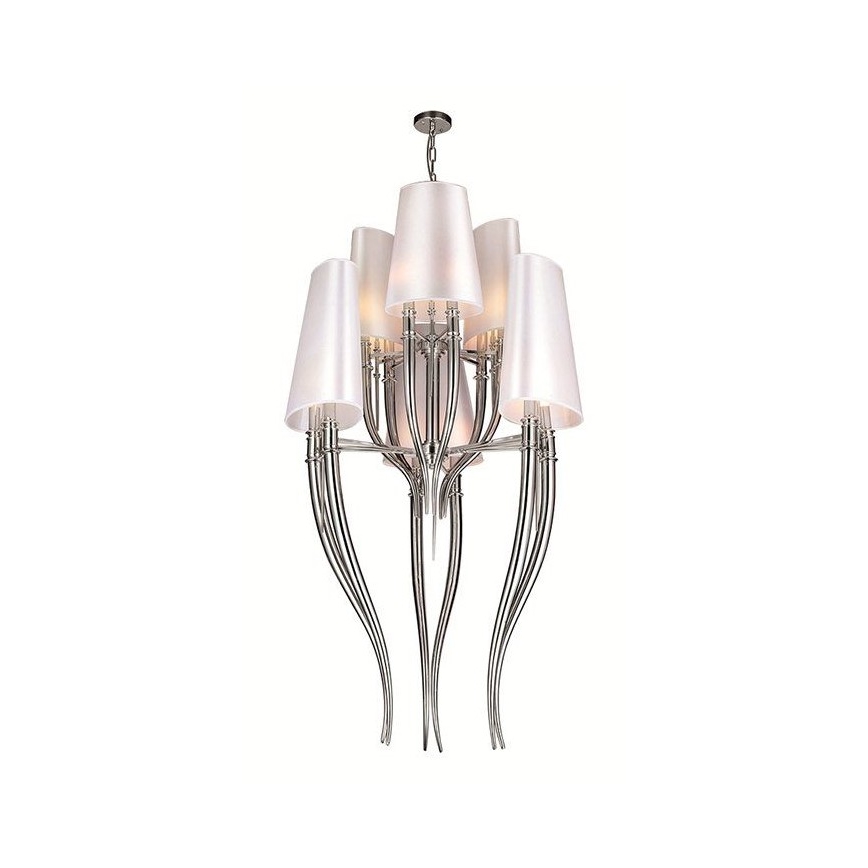 Azzardo AZ0173 - Lustr na řetězu DIABLO 12xE14/11W/230V bílá